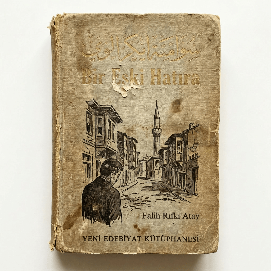 Bir Eski Hatıra, Kemal Tahir, YENİ EDEBİYAT KÜTÜPHANESİ, featuring an Ottoman street illustration.